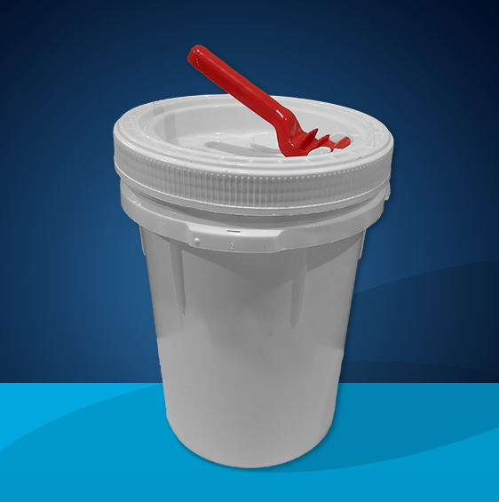 white 5 gallon pail screw lid